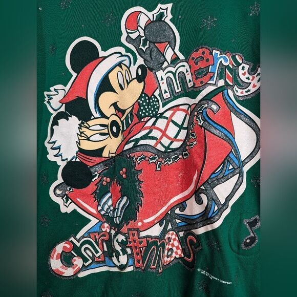 Vintage Disney Mickey Minnie Christmas crewneck sweater - Picture 2 of 7